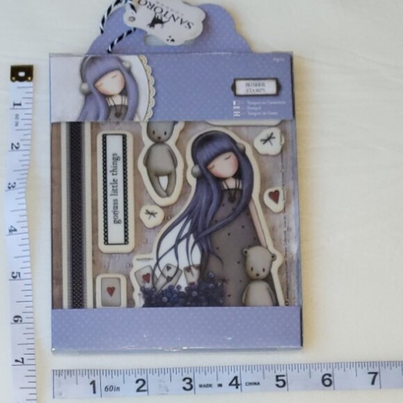Santoro London Gorjuss Girl Rubber Stamps Dear Alice 12 pieces - Picture 3 of 3